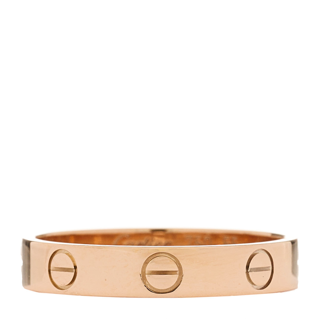 18K Pink Gold 3.5mm LOVE Wedding Band Ring 55 7.25