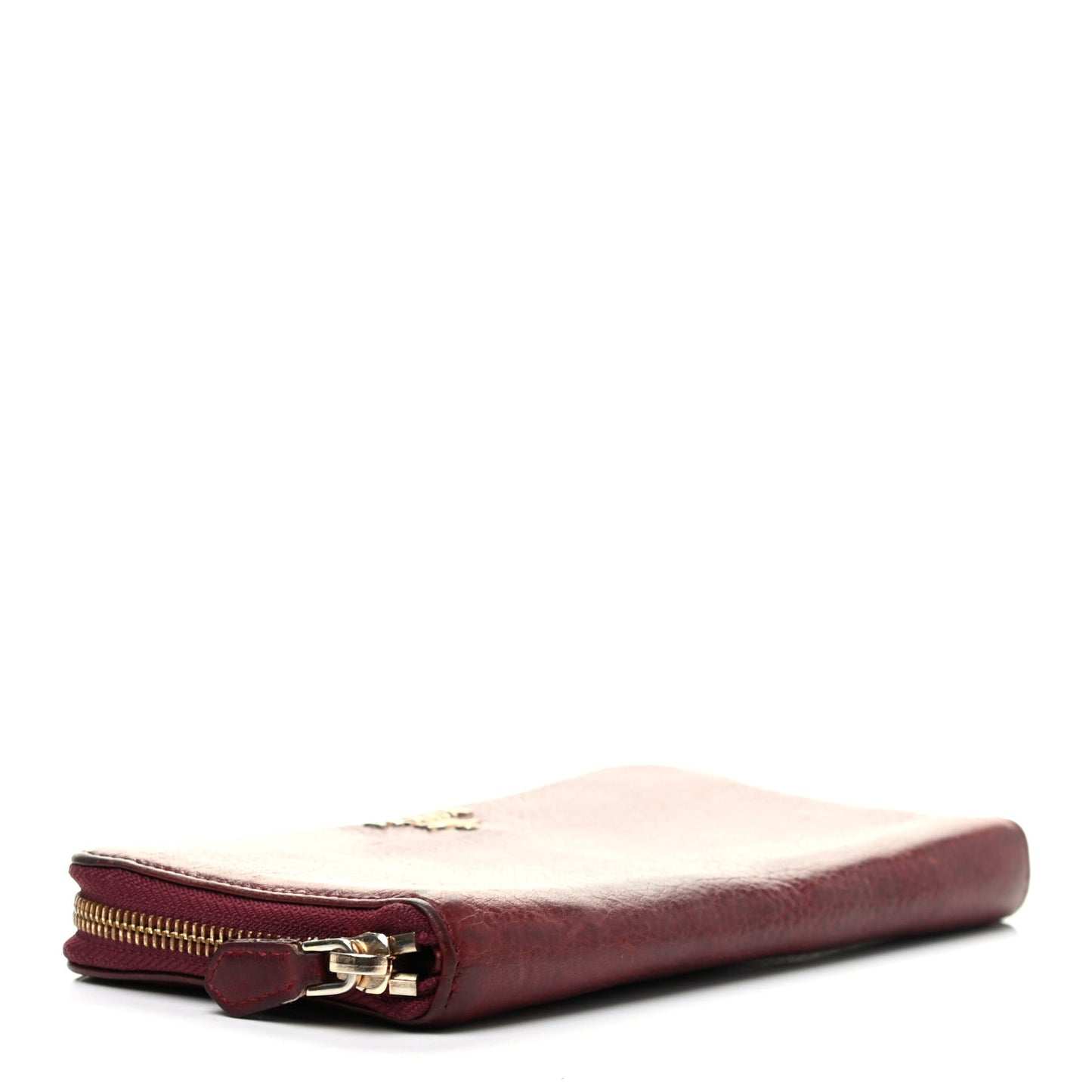 Vitello Daino Metal Zip Around Wallet Etrusco