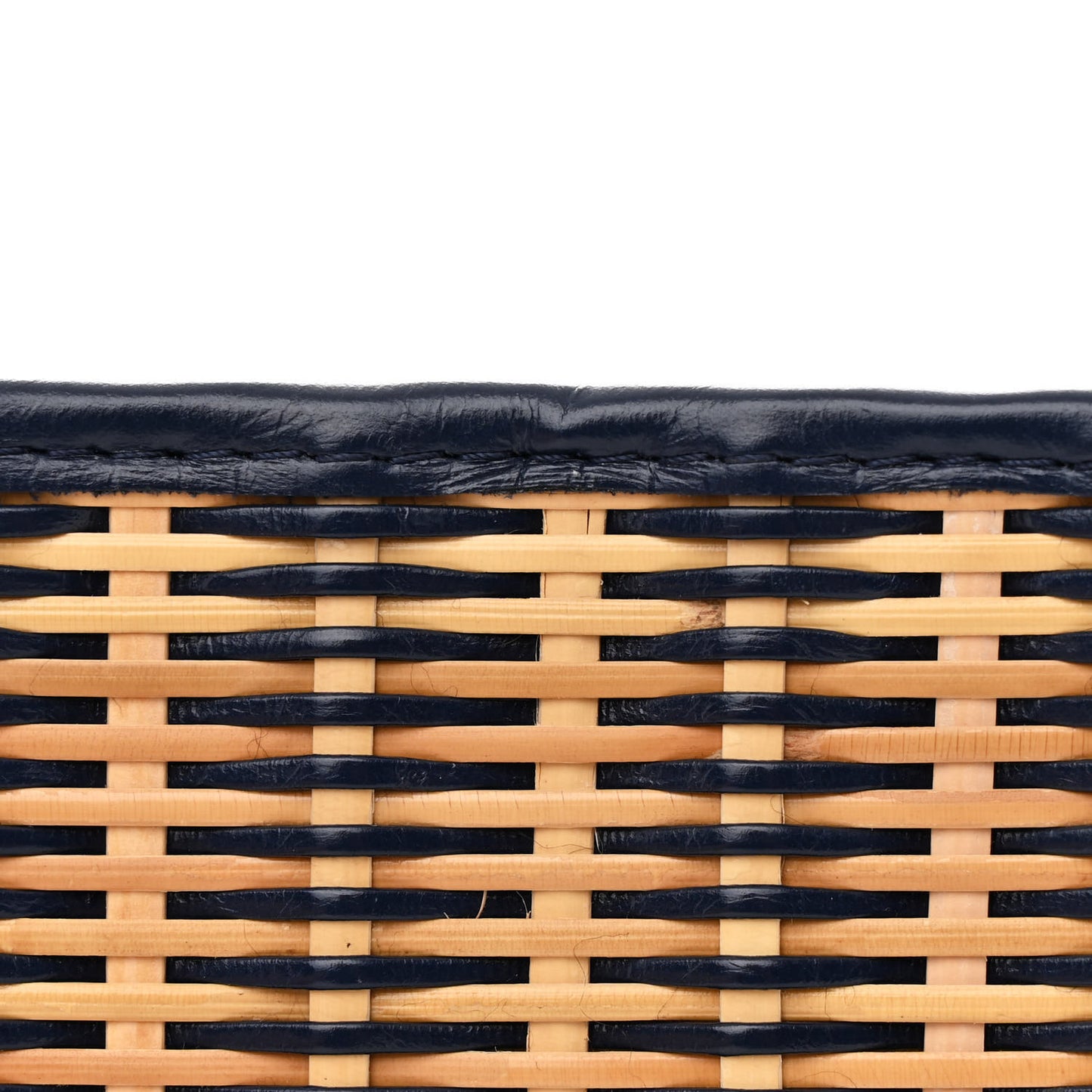 Rattan Calfskin Small Gabrielle Hobo Beige Navy