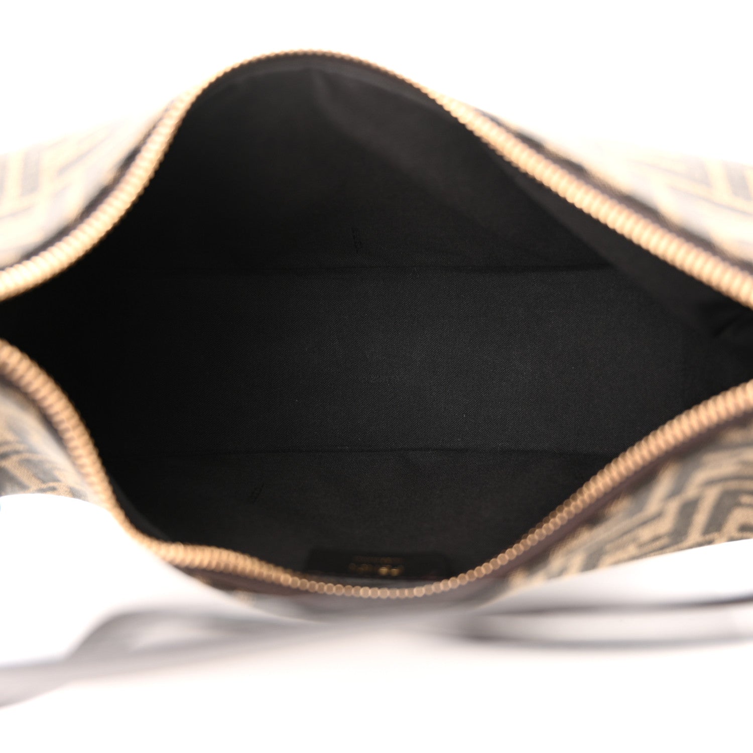 Fendi Fabric Jacquard Vitello Grace FF 1974 Small Fendigraphy Hobo Bag Tobacco Moro Ebano 5 of 12