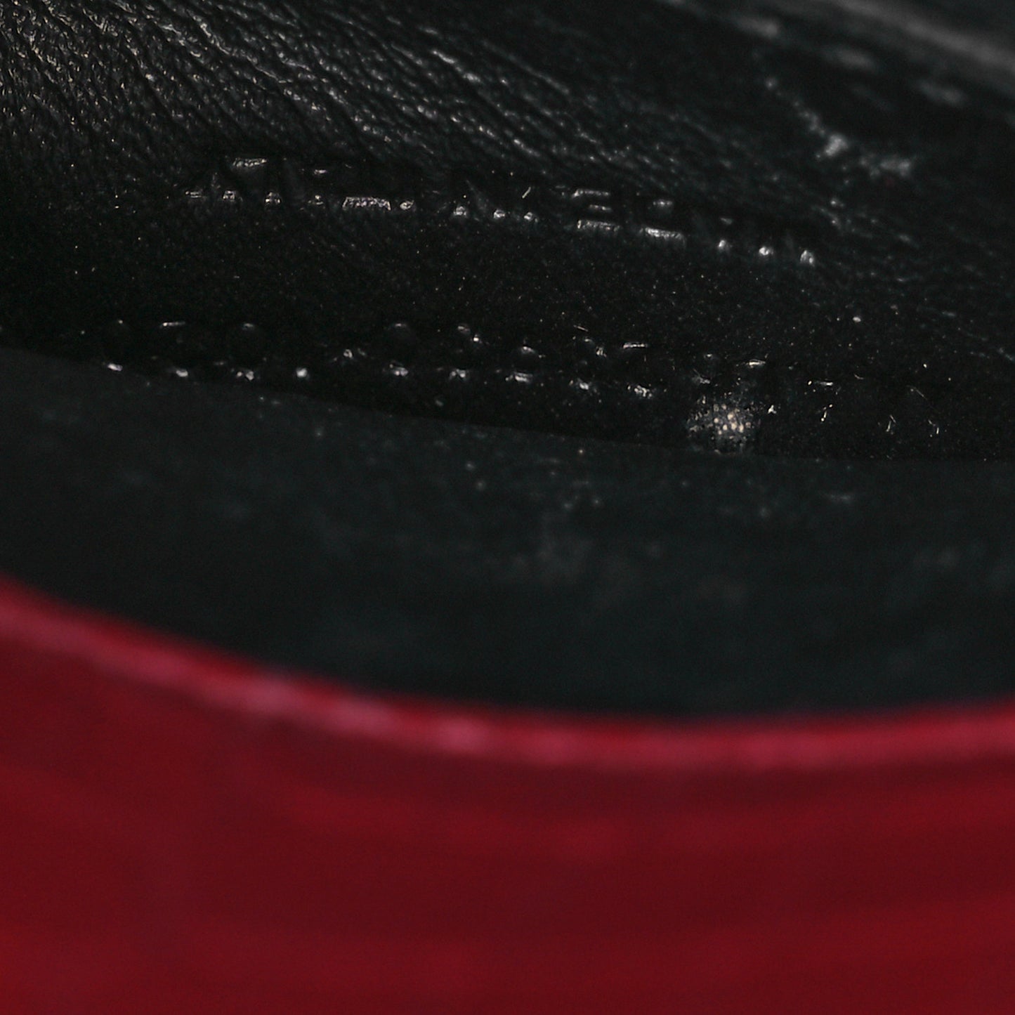 Calfskin Crocodile Embossed Mini Classic Monogram Cassandra Top Handle Red