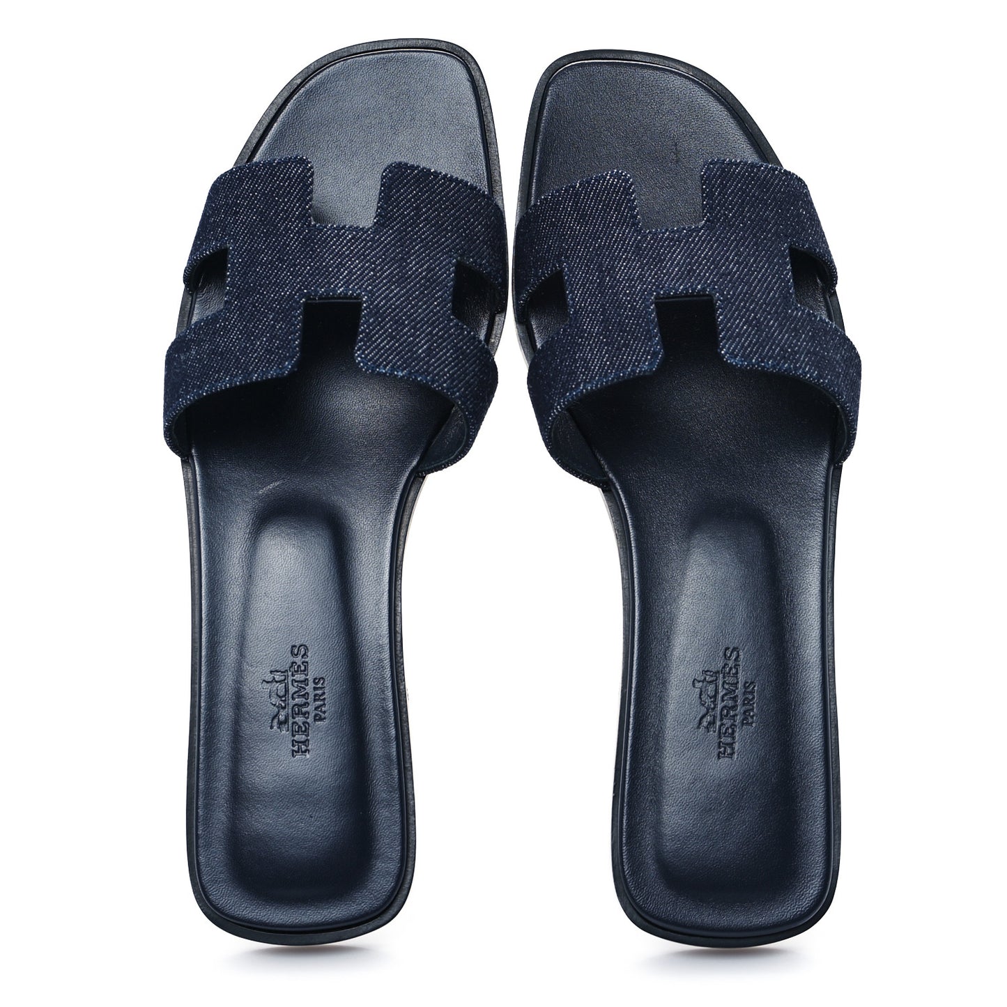 Denim Canvas Oran Sandals 38.5 Bleu Brut