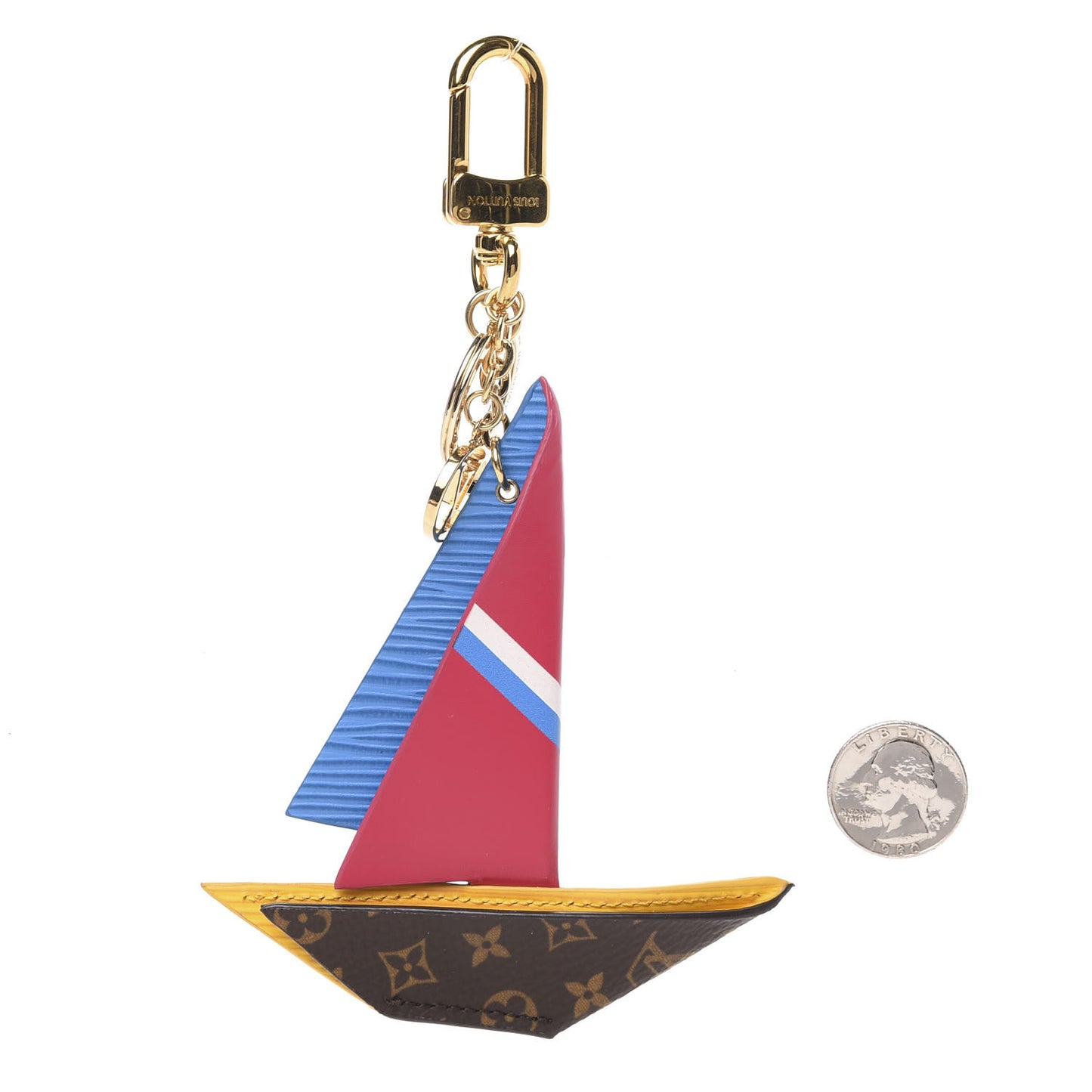 Monogram Epi Row Your Boat Bag Charm Key Holder