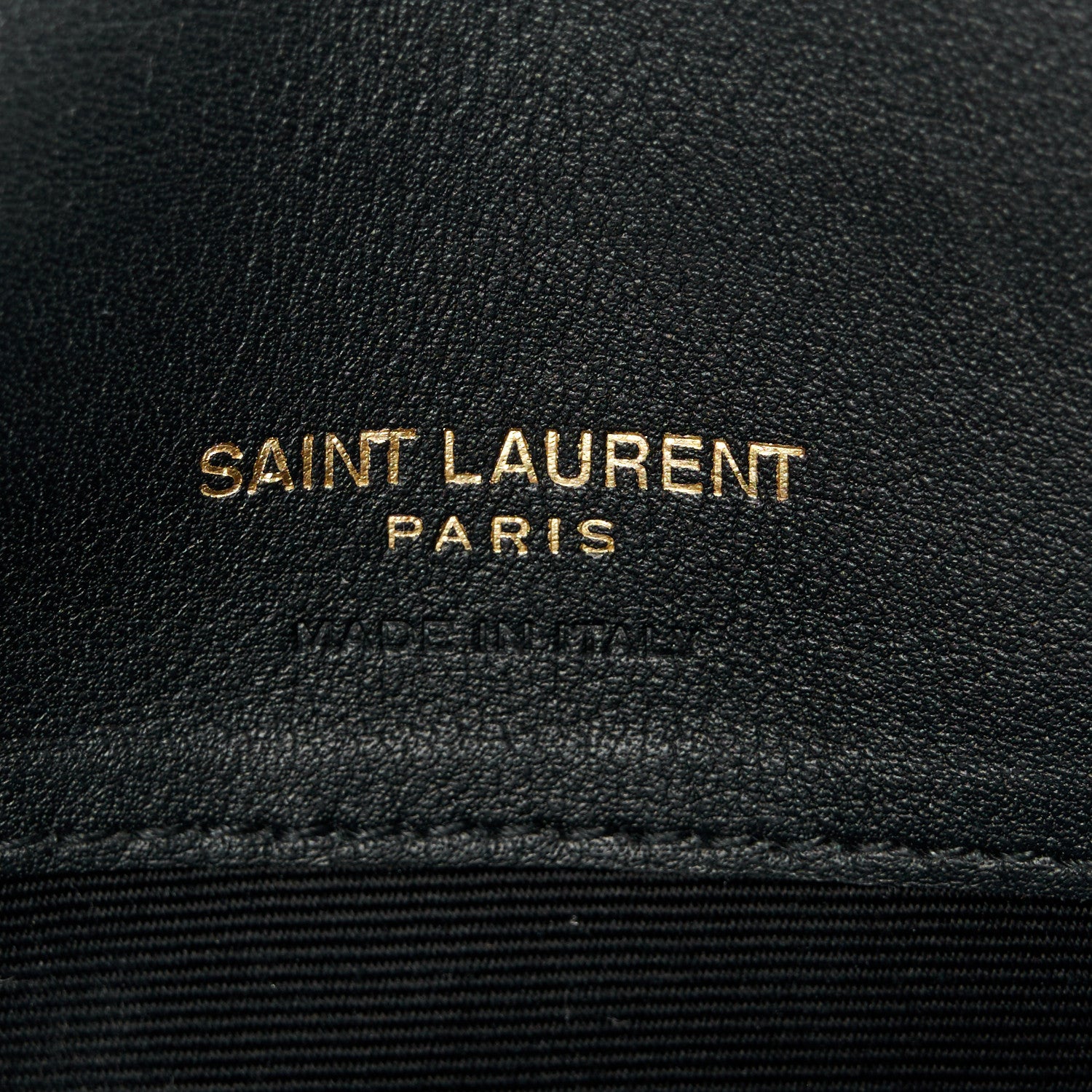 Saint Laurent Canvas Striped Phone Holder Crossbody Beige Black 6 of 11