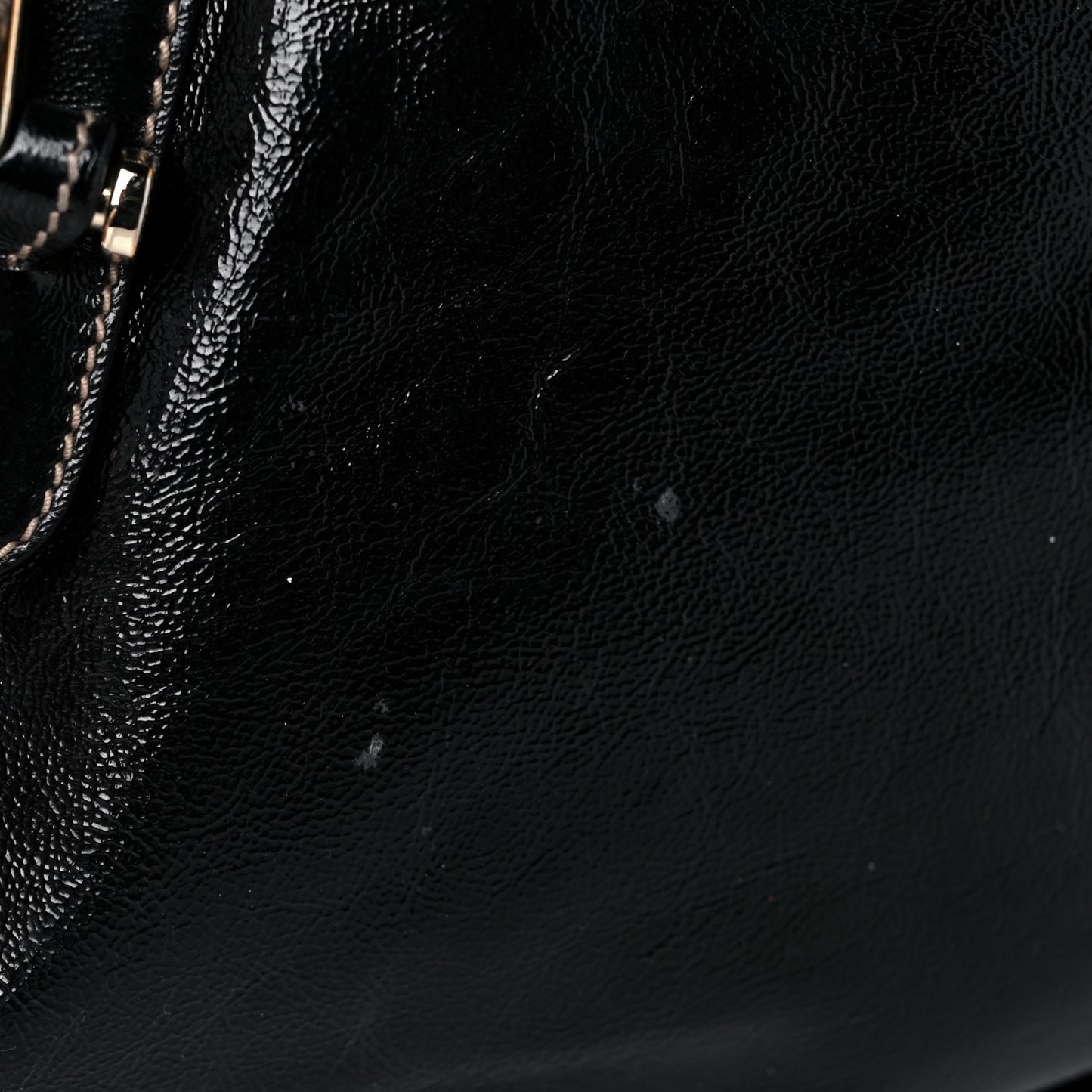 Patent Medium Pelham Shoulder Bag Black
