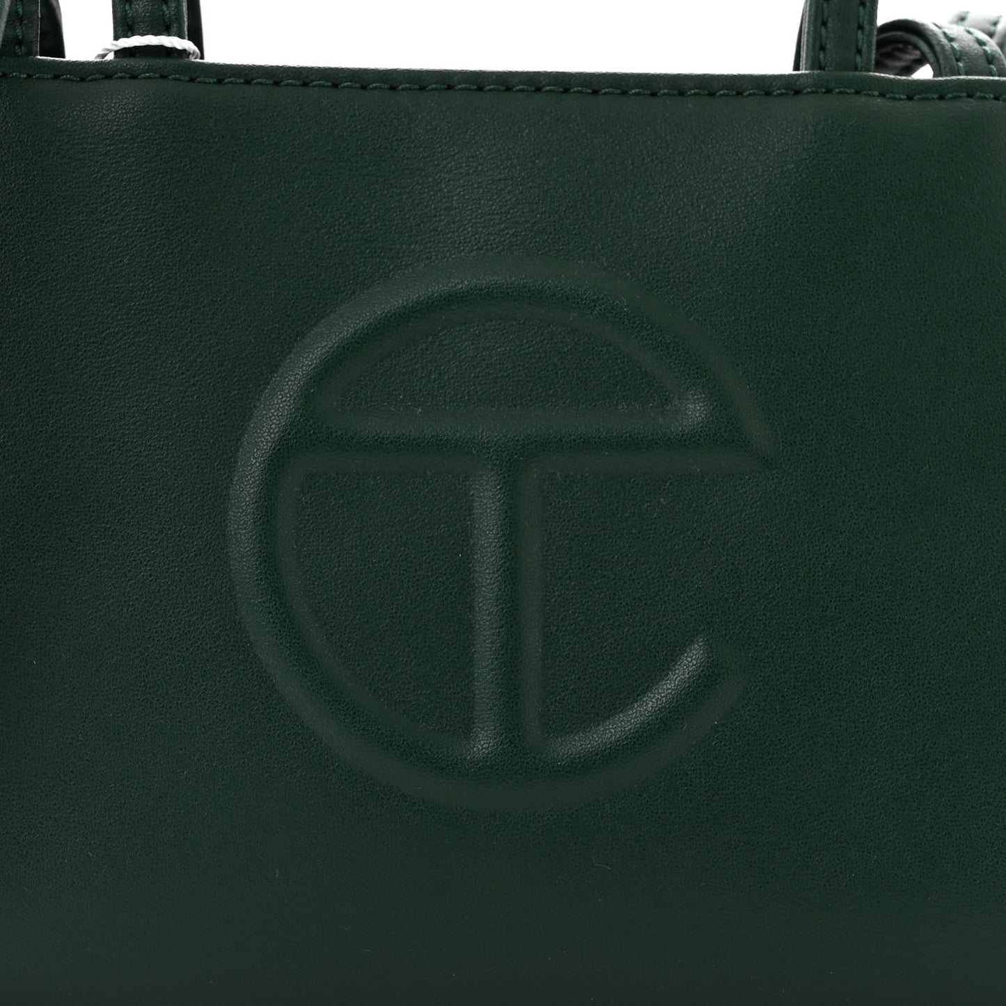 Vegan Leather Small Shopping Bag Dark Olive