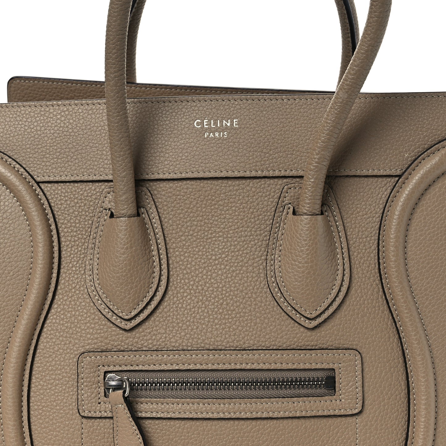 Drummed Calfskin Micro Luggage Dune