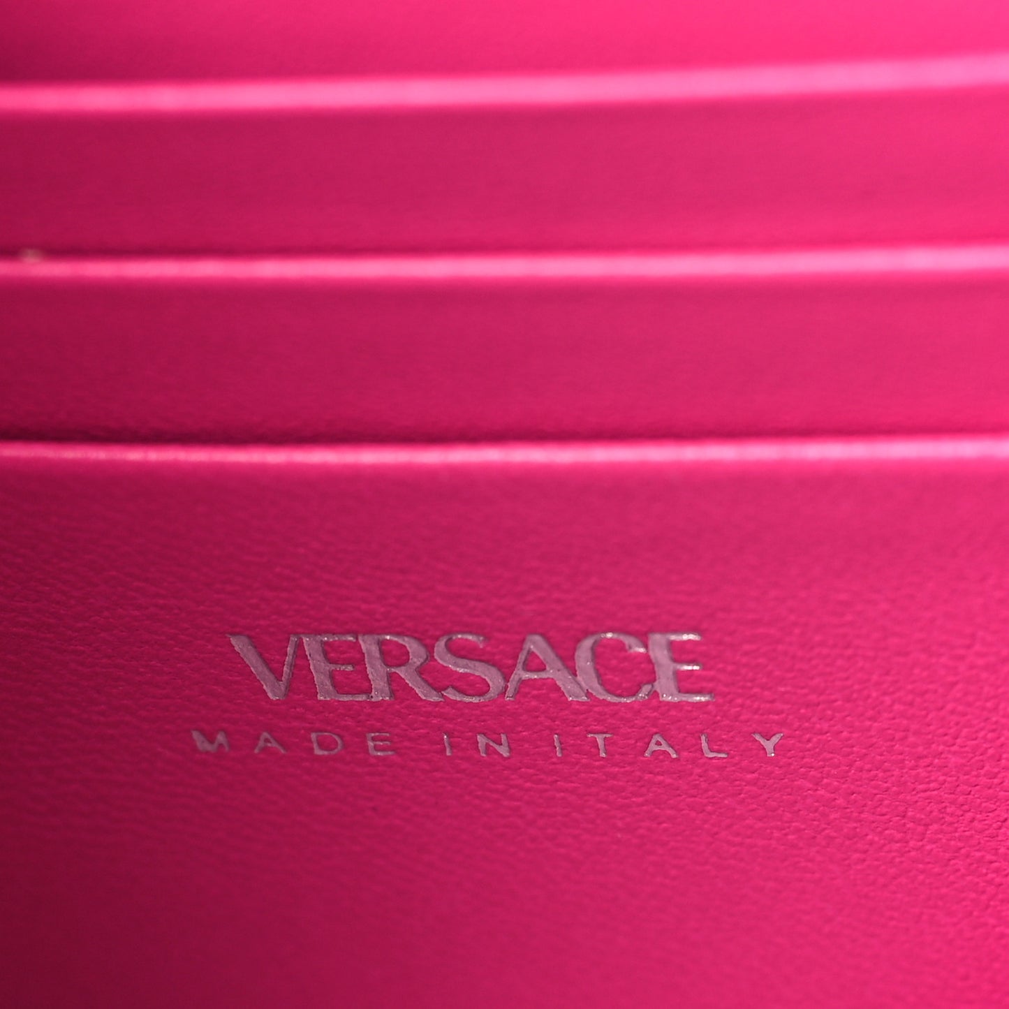 Metallic Calfskin Mini La Medusa Bag Fuchsia