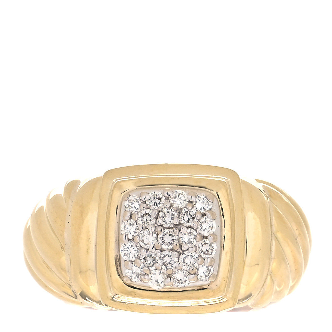 18K Yellow Gold Diamond Noblesse Ring 54 7