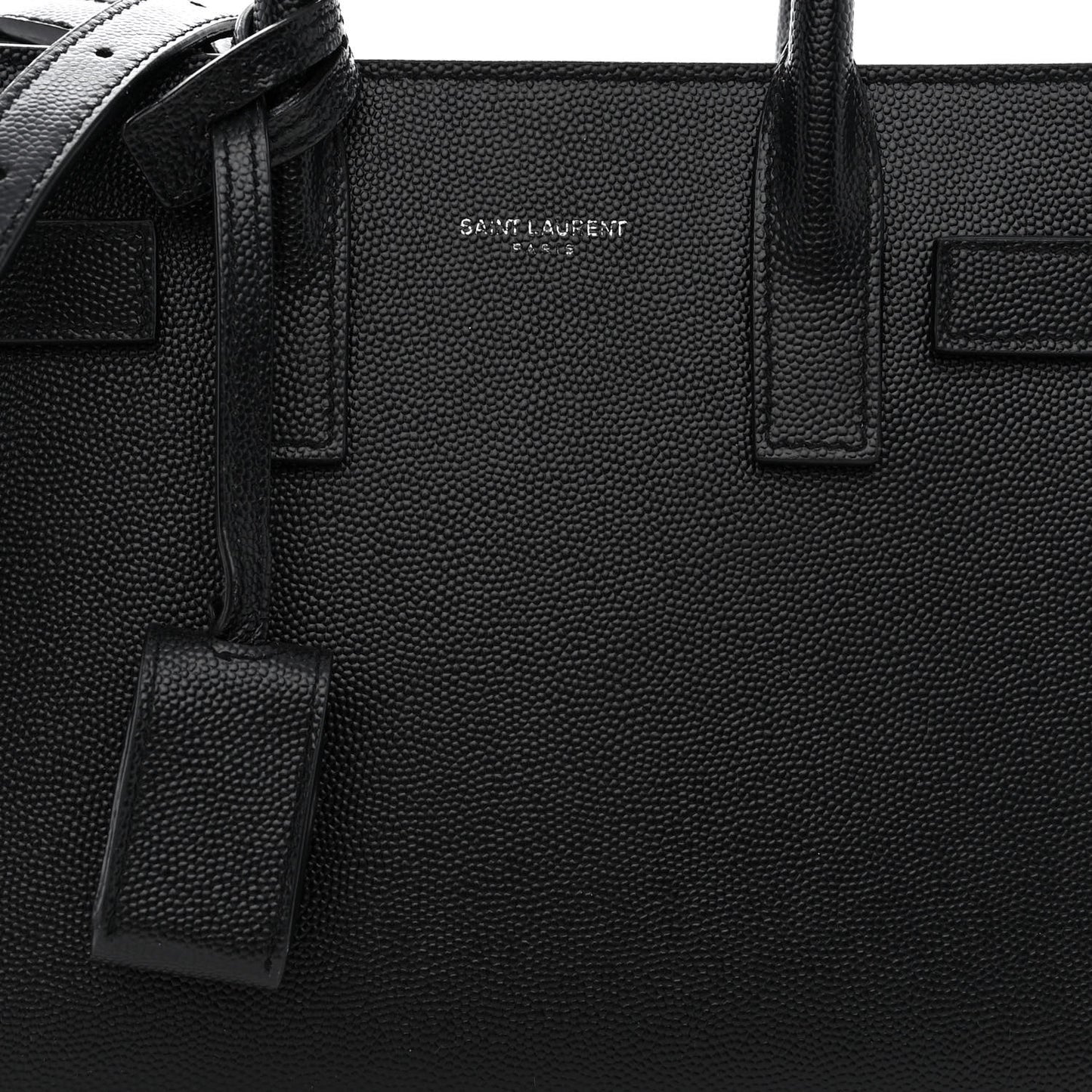 Grained Calfskin Nano Sac De Jour Black