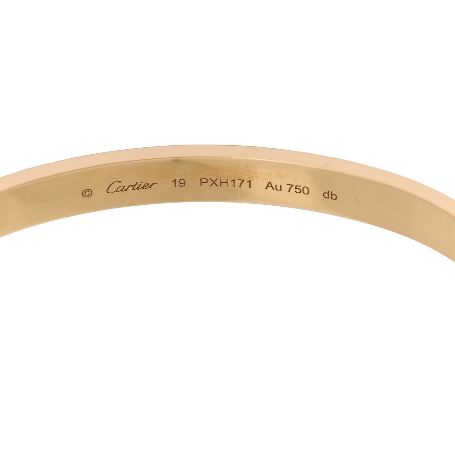 18K Yellow Gold LOVE Bracelet 19