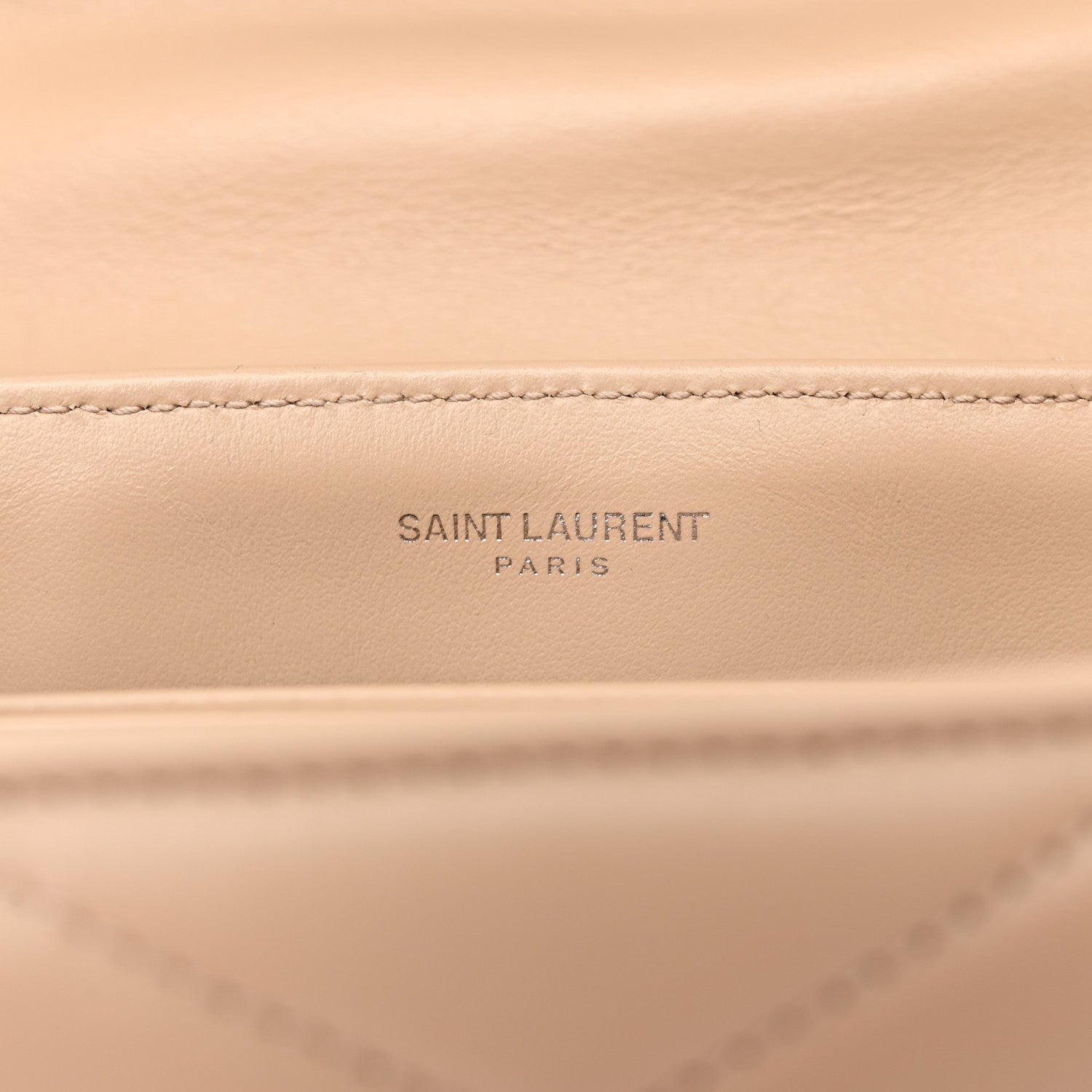 Saint Laurent Calfskin Y Quilted Monogram Toy Loulou Crossbody Bag Nude Powder 5 of 13