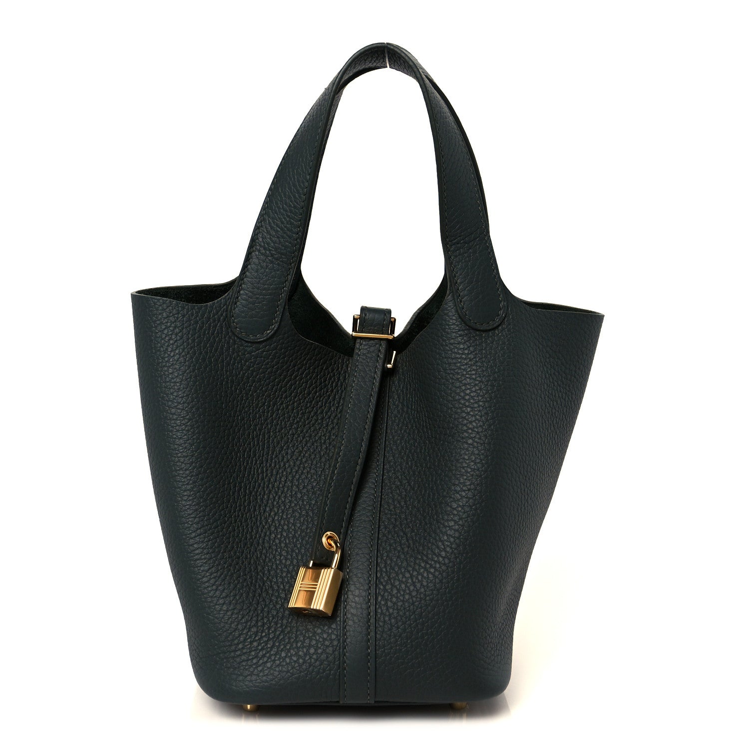 Hermes Taurillon Clemence Picotin Lock 18 PM Vert Mangrove 1800202