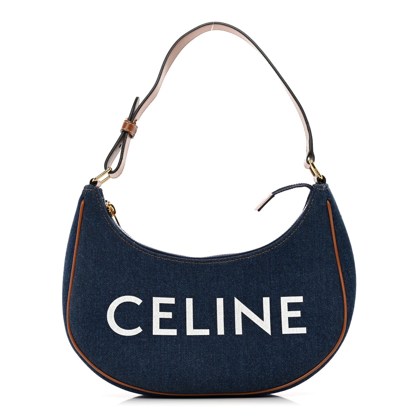 Denim Ava Shoulder Bag Navy Tan