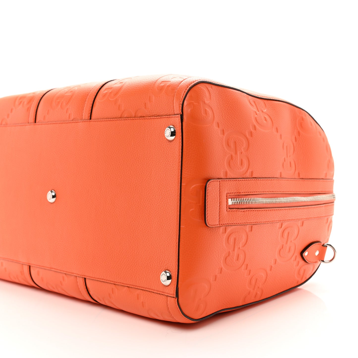 Piuma Calfskin Jumbo GG Embossed Large Duffle Bag Good Orange