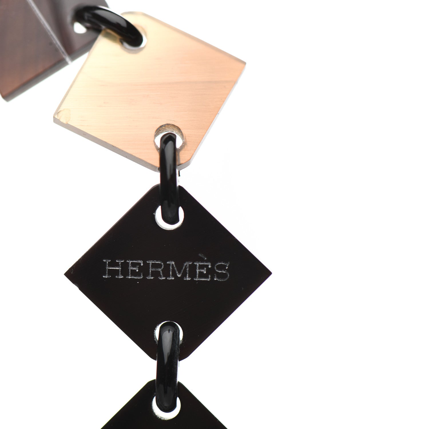 Hermes Buffalo Horn Sterling Silver Lena Necklace 4 of 5