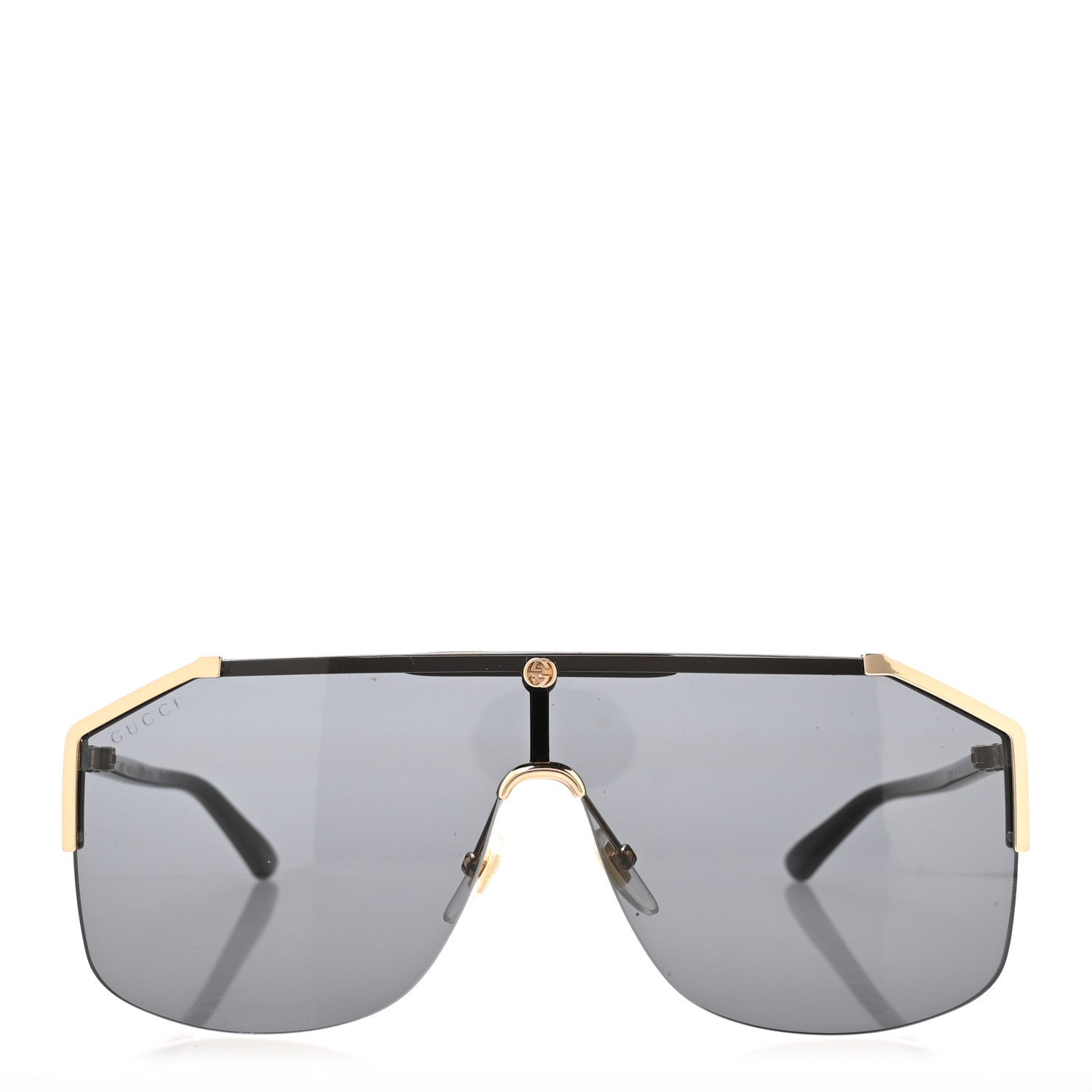 Gucci Metal Rimless Square Sunglasses GG0291S Black Gold 2 of 9
