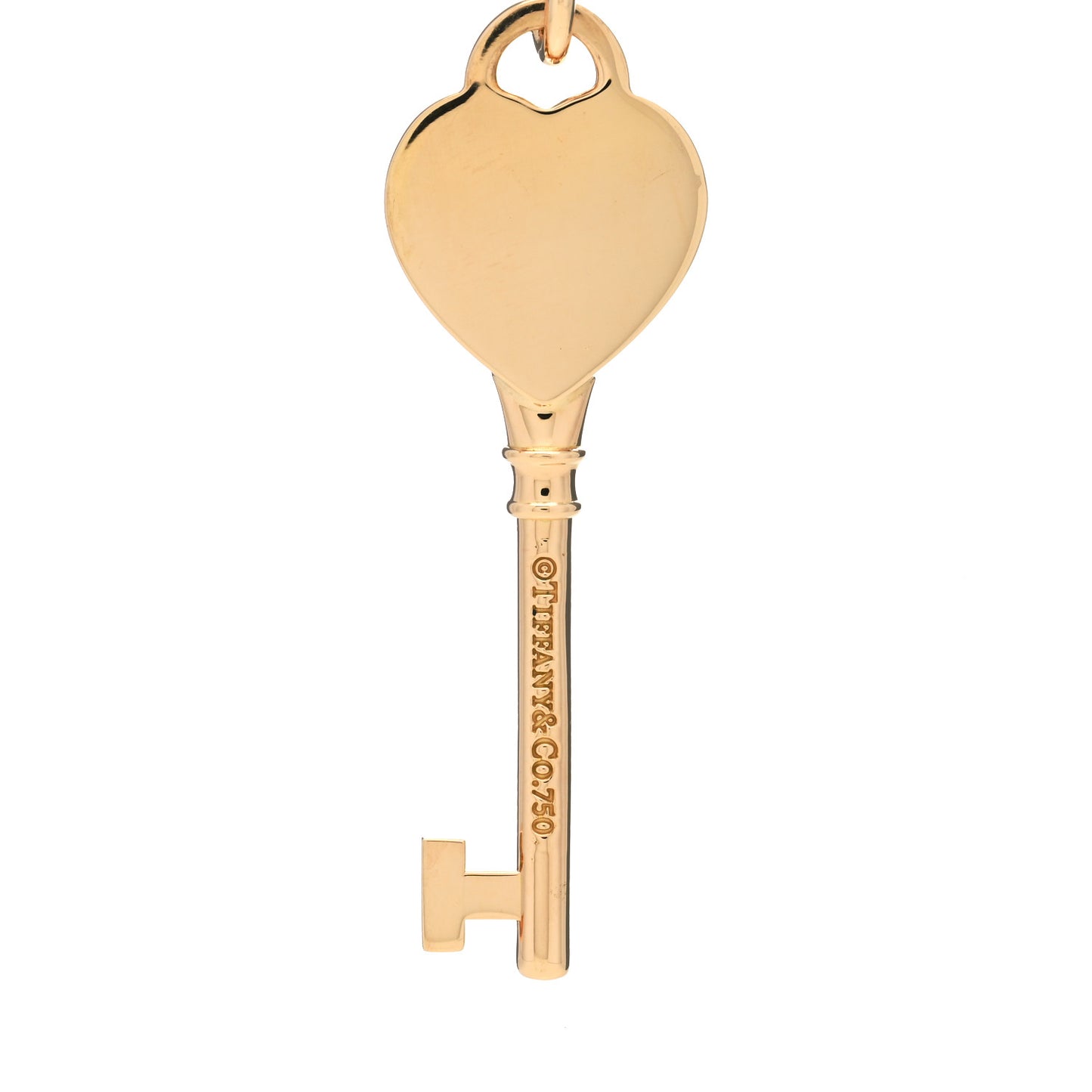 18K Rose Gold Return To Tiffany Heart Key Pendant Necklace