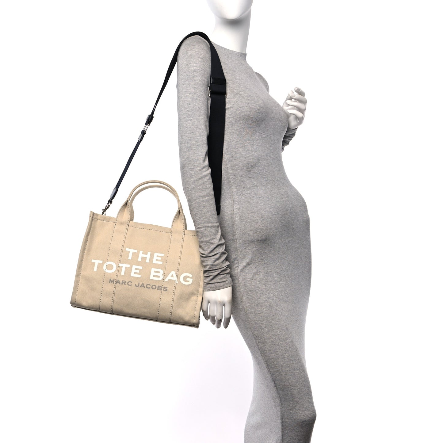 Cotton Canvas Medium The Traveler Tote Bag Beige