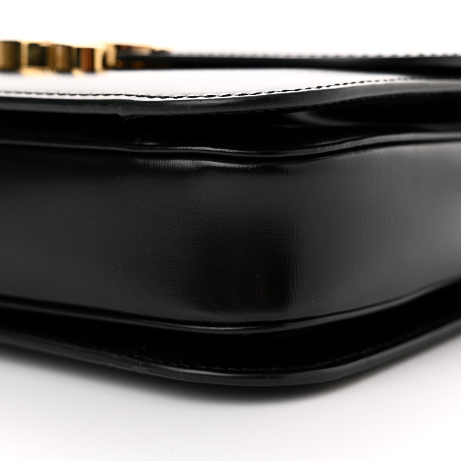 Celine Shiny Calfskin Medium Triomphe Black 11 of 12