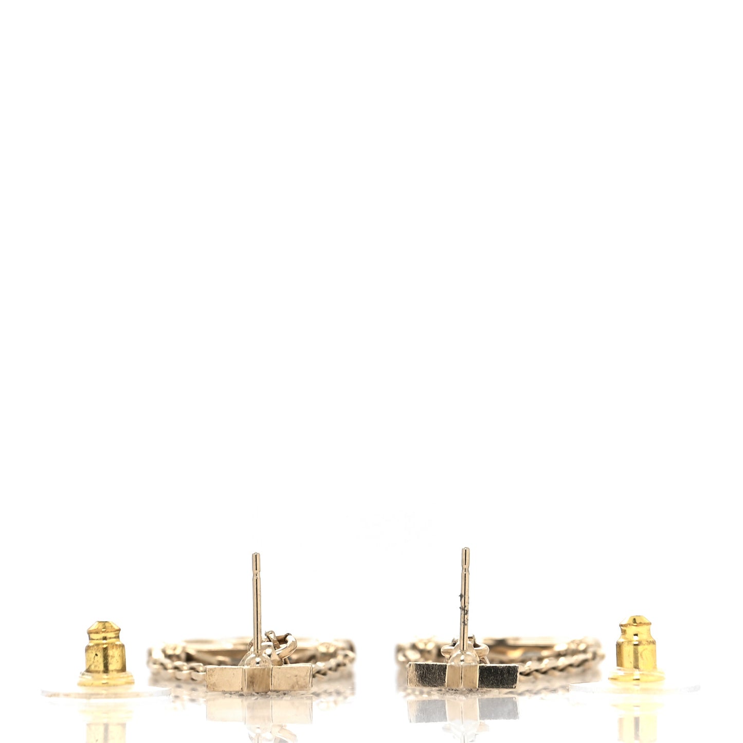 Crystal Star Drop CC Earrings Gold