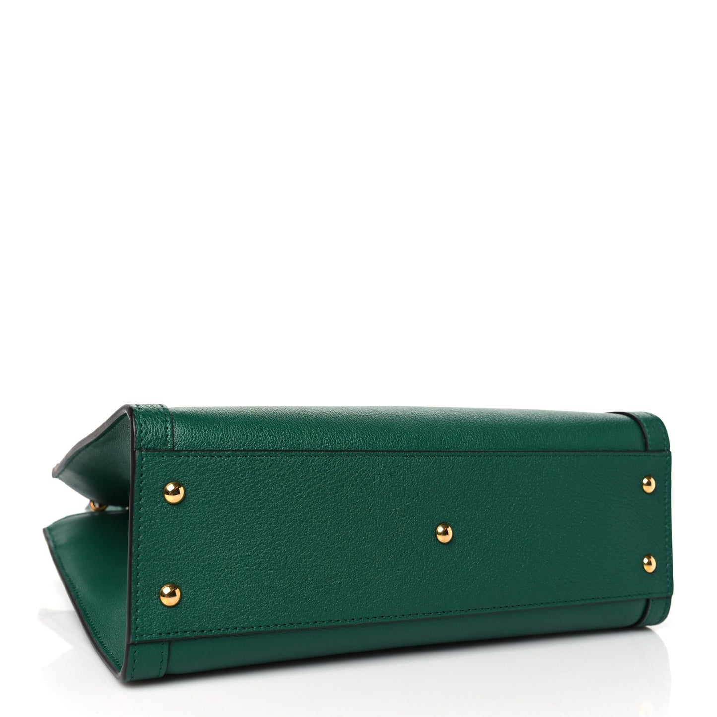 Wonka Grain Calfskin Small Diana Tote Bag Green Yellow Fluo