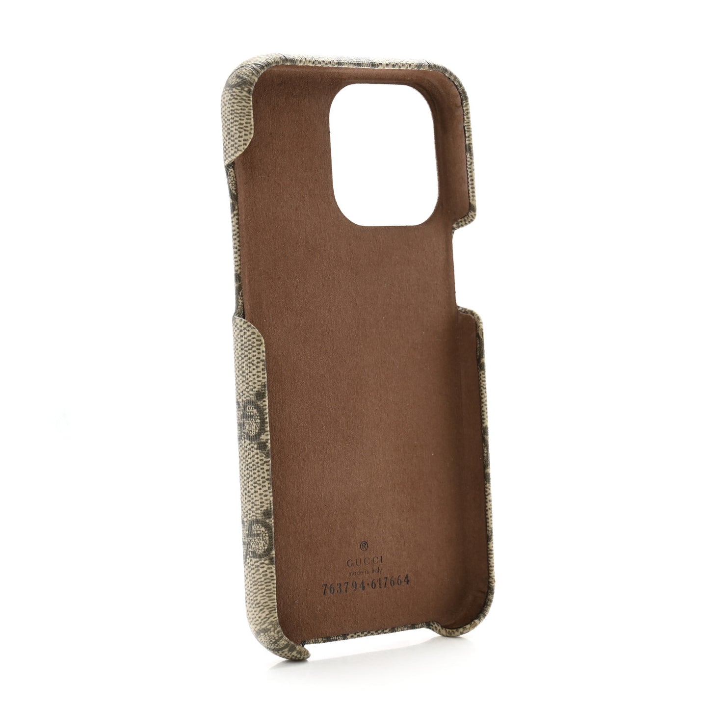 GG Supreme Monogram Ophidia iPhone 15 Pro Max Phone Case Beige Ebony