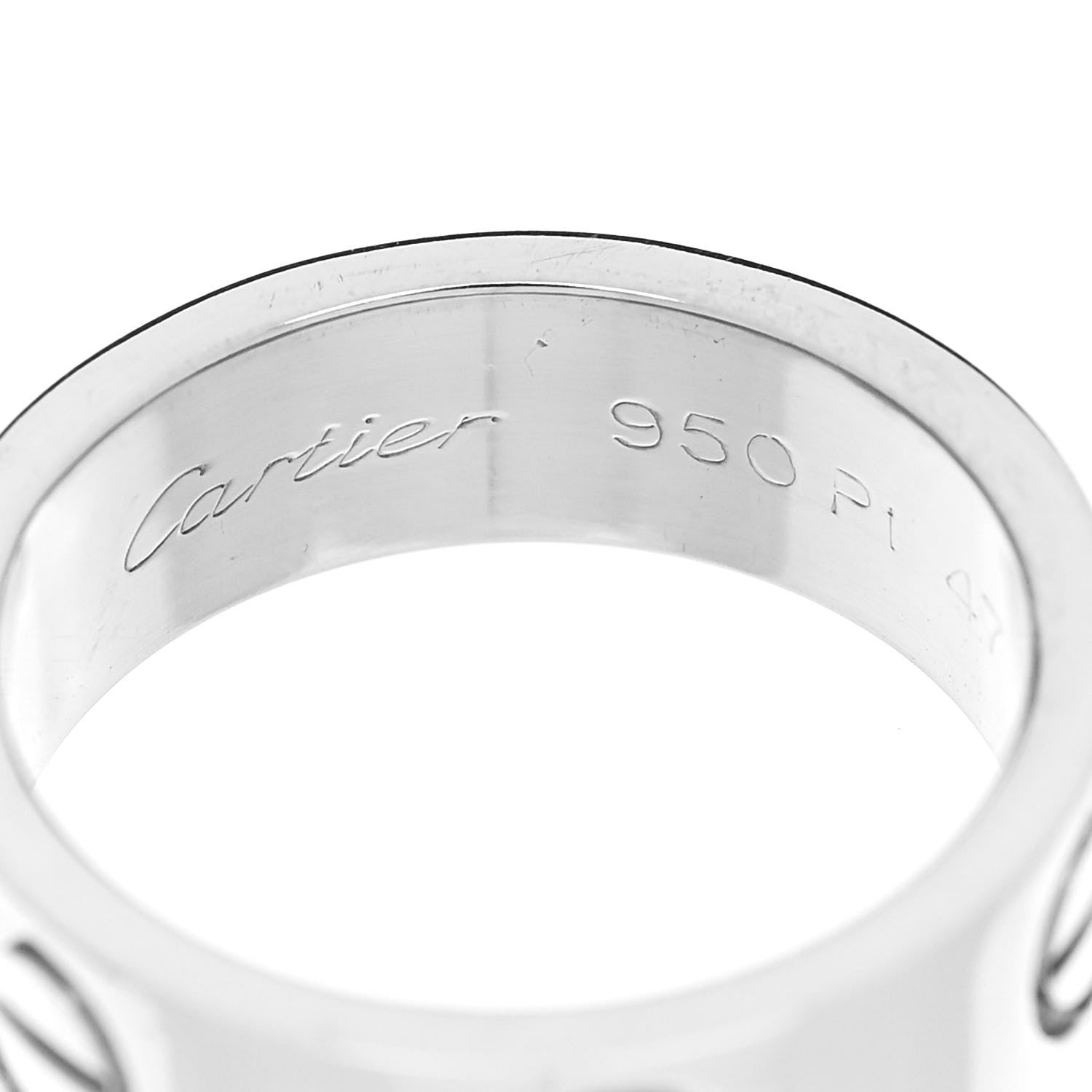 Cartier Platinum 5.5mm LOVE Ring 47 4 4 of 5