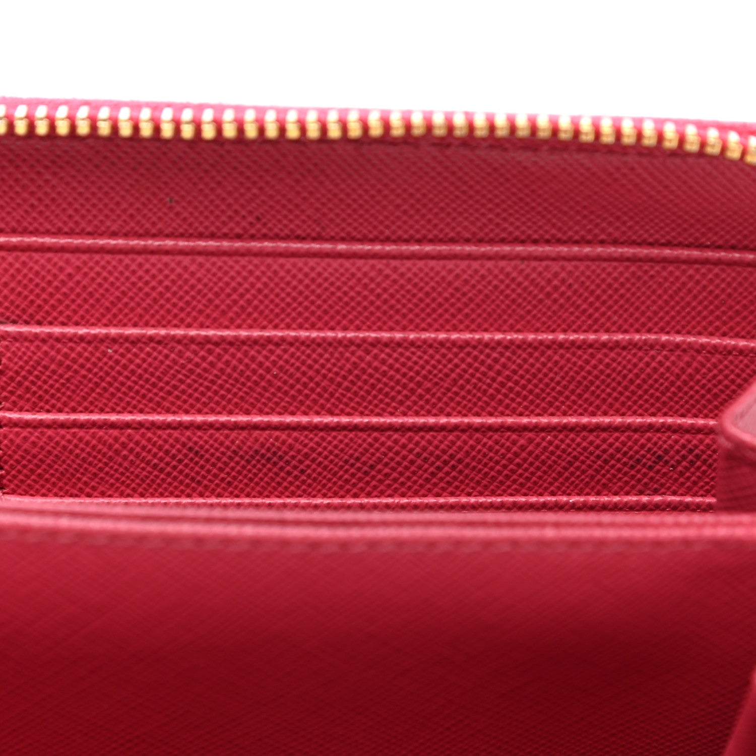 Prada Saffiano Fiocco Bow Zip Around Wallet Peonia 13 of 13