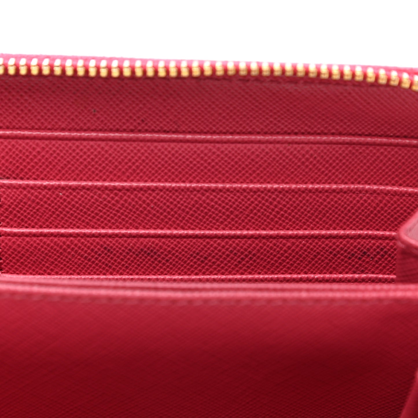 Saffiano Fiocco Bow Zip Around Wallet Peonia