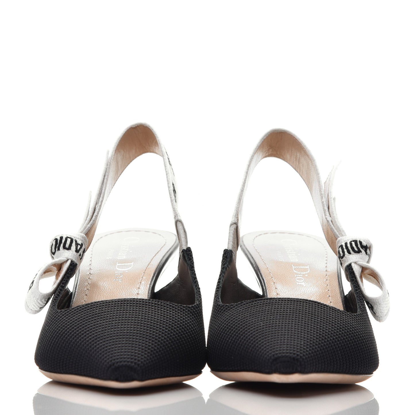 Technical Canvas Ribbon J Adior Slingback 65mm Pumps 35 Black
