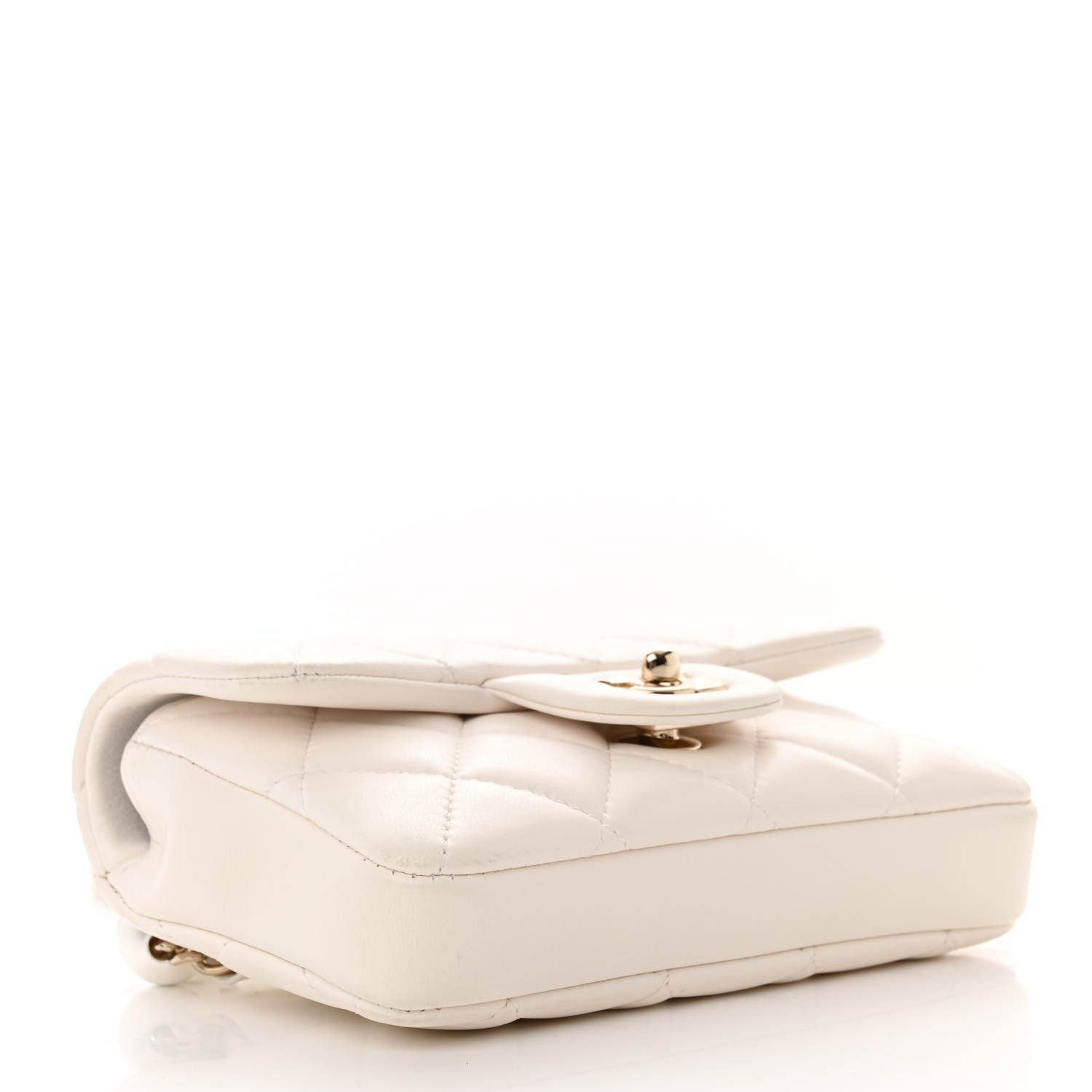 Chanel Lambskin Quilted Mini My Precious Waist Bag White 4 of 13
