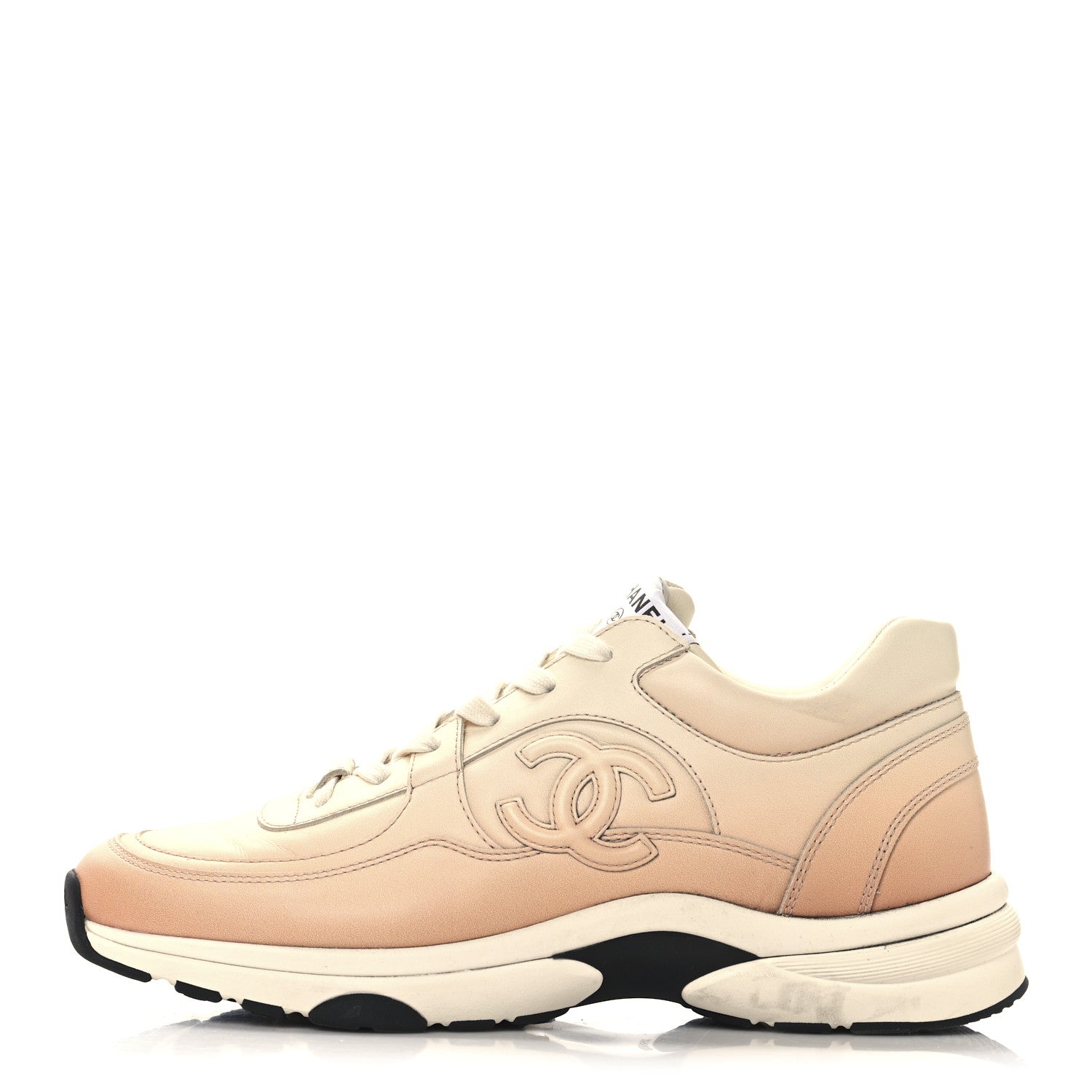 Chanel Gradiant Calfskin CC Womens Sneakers 40 Light Orange