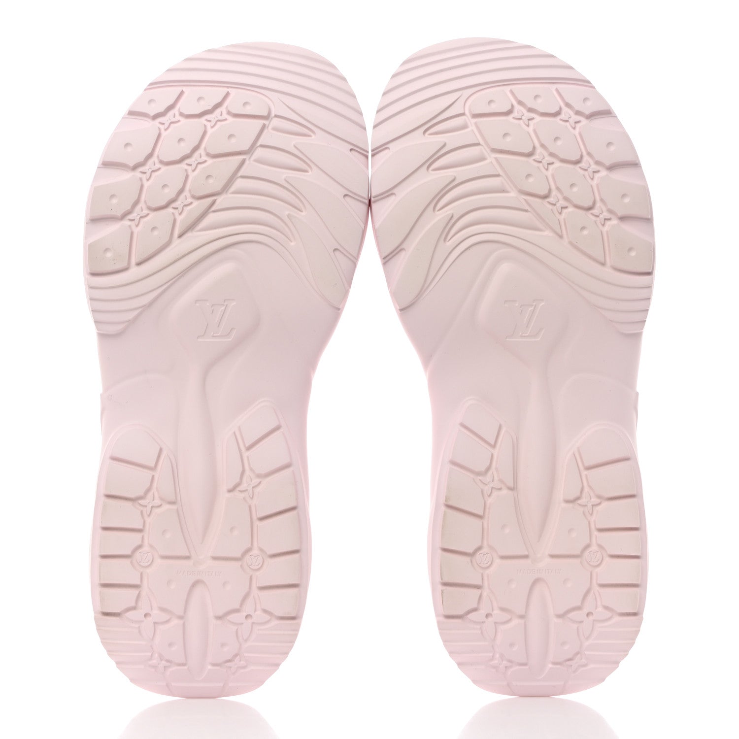 Louis Vuitton Rubber Monogram Embossed Pool 55 Flat Comfort Mule 38 Rose Clair 5 of 10