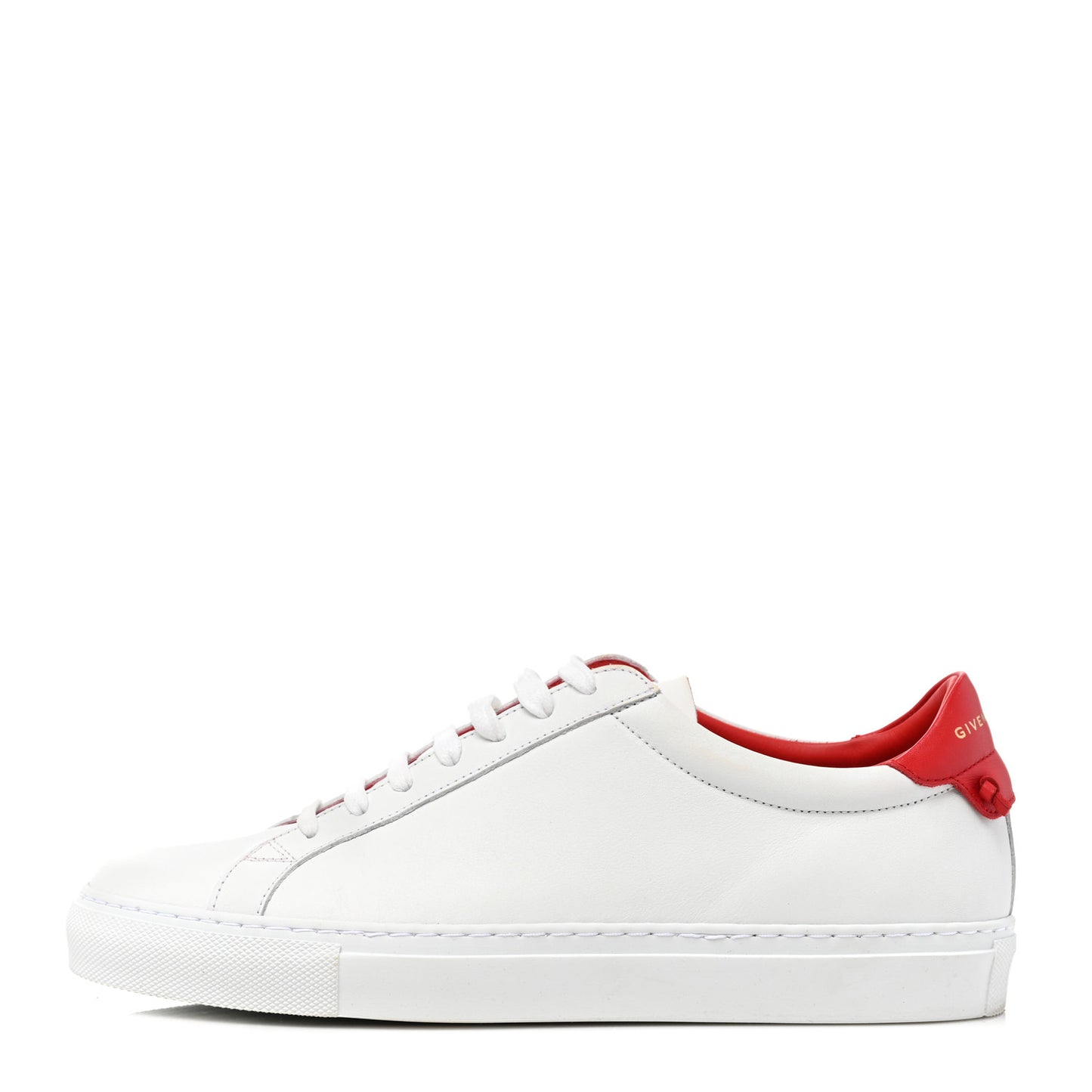 Calfskin Womens Urban Street Sneakers 40.5 White Red
