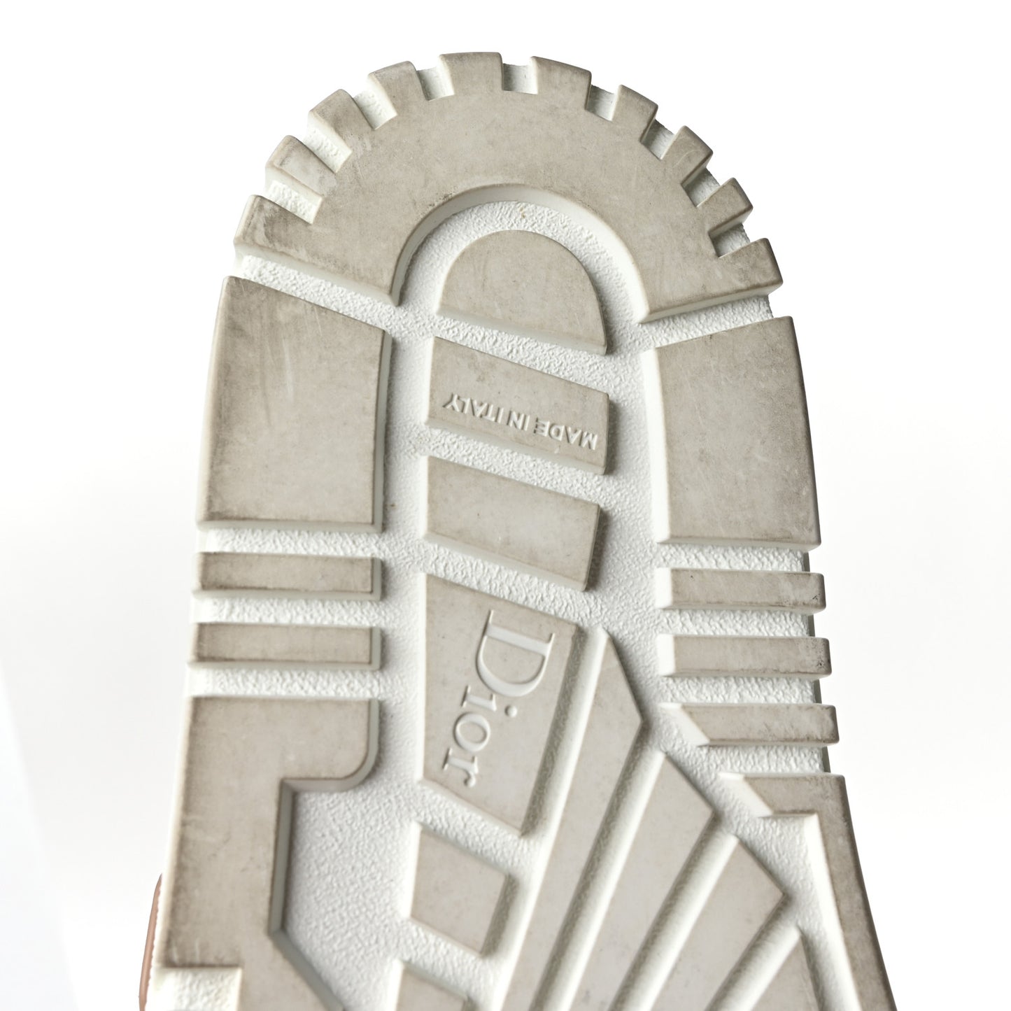 Calfskin Bi-Color Dior-ID Platform Sneakers 40.5 White Nude