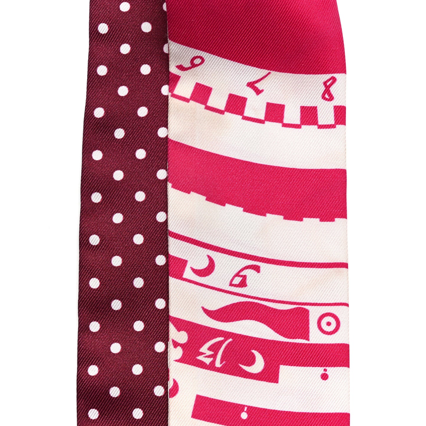 Silk Astrologie a Pois Twilly Fuchsia White Bordeaux
