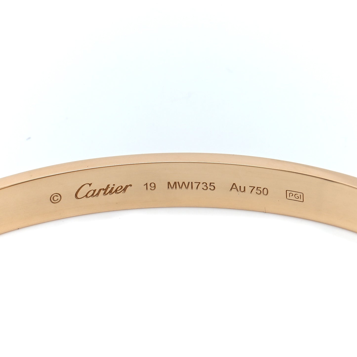 18K Yellow Gold LOVE Bracelet 19