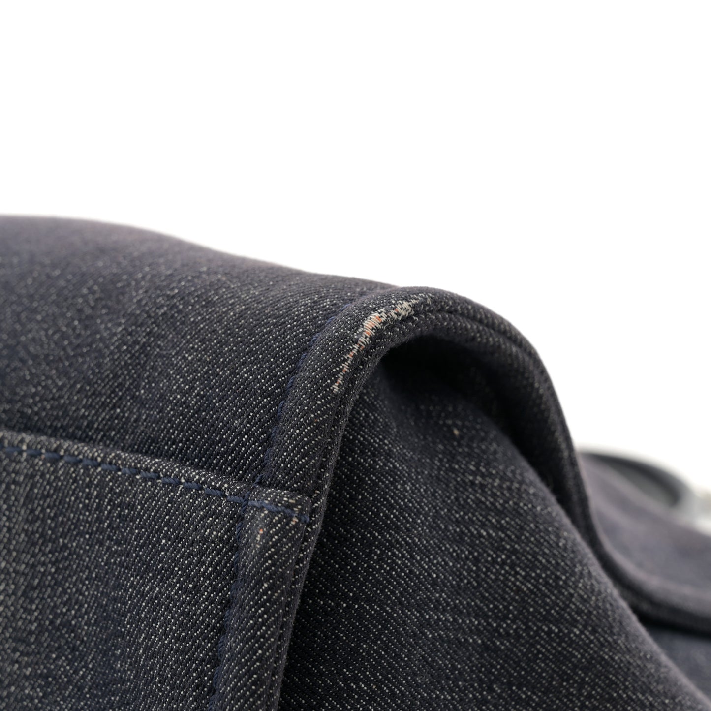 Denim Medium Deauville Tote Blue Orange