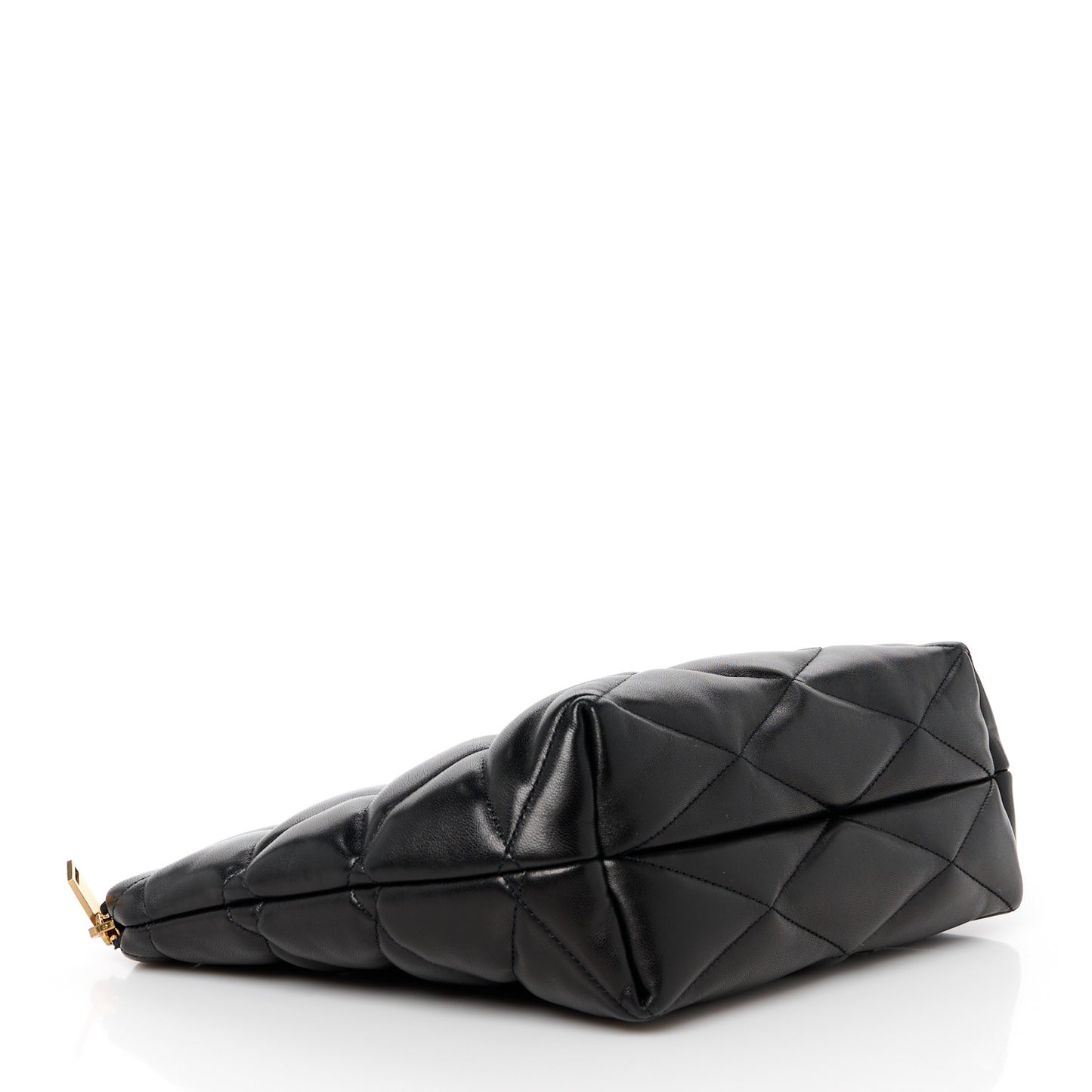Lambskin Monogram Medium Sade Puffer Pouch Black