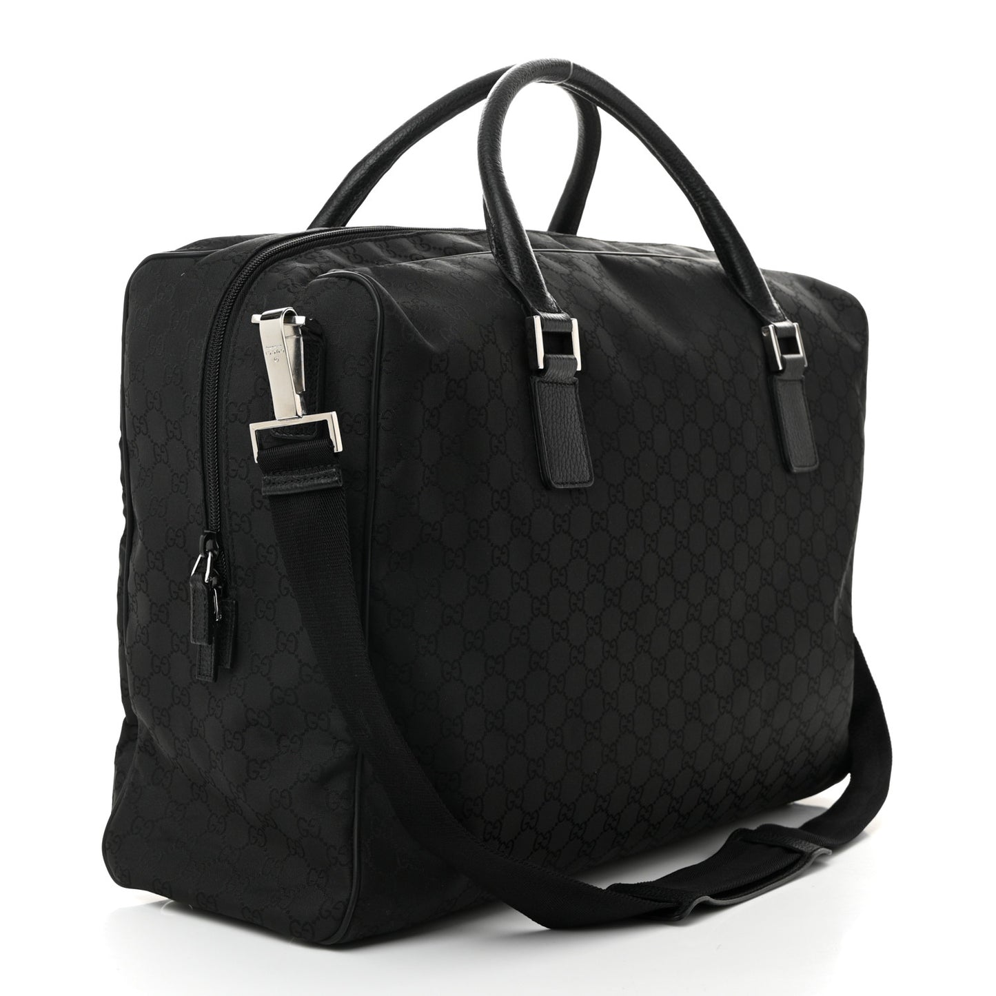 Nylon Monogram Large Duffle Bag Black