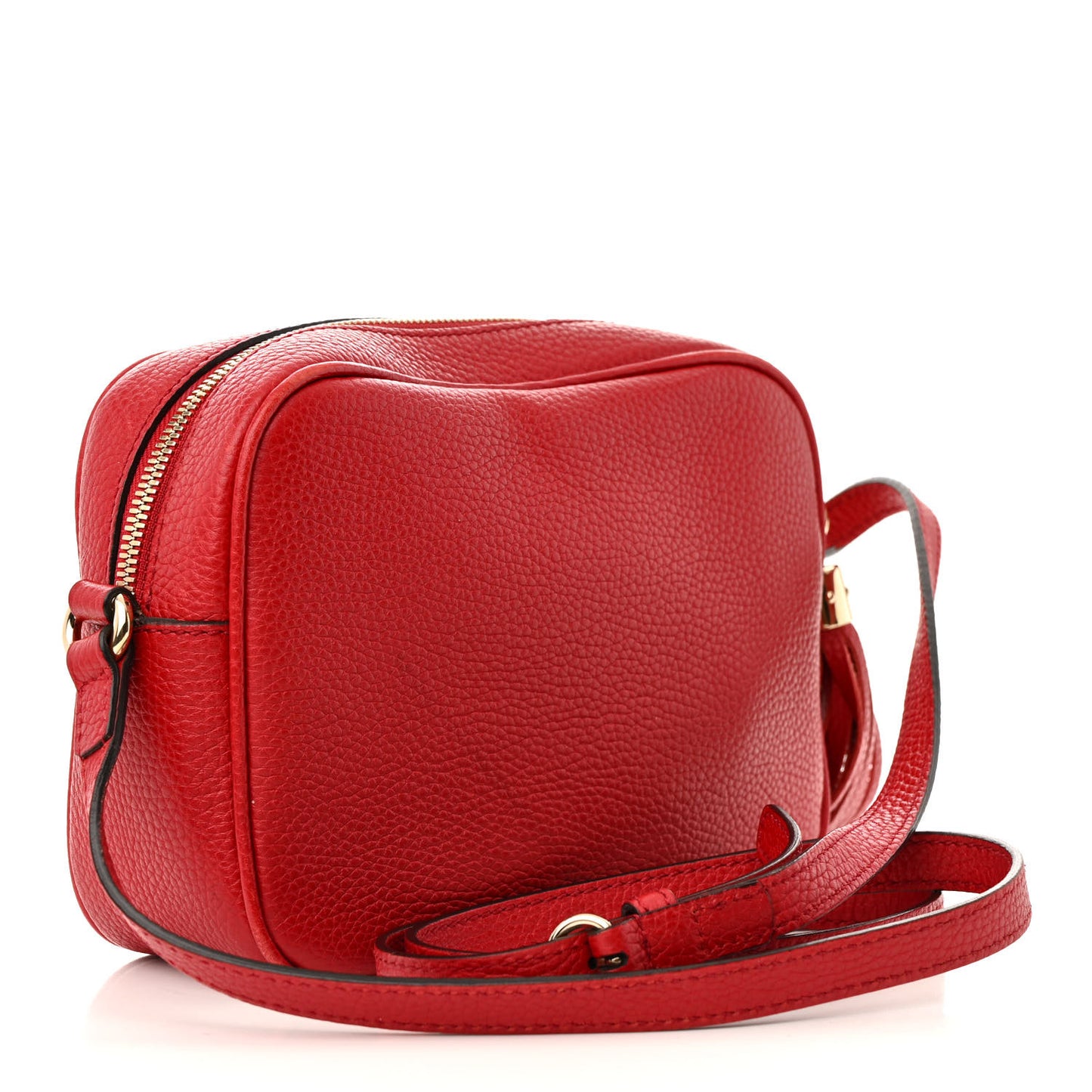 Pebbled Calfskin Small Soho Disco Bag Tabasco Red