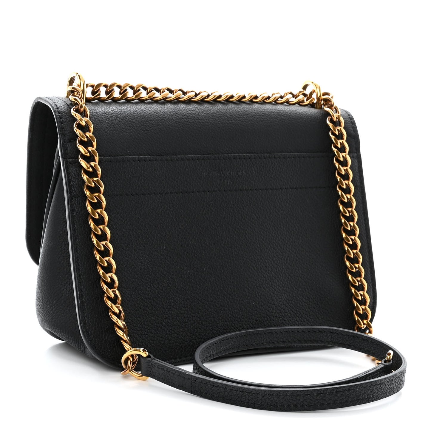 Grained Calfskin Lockme Chain Bag PM Black