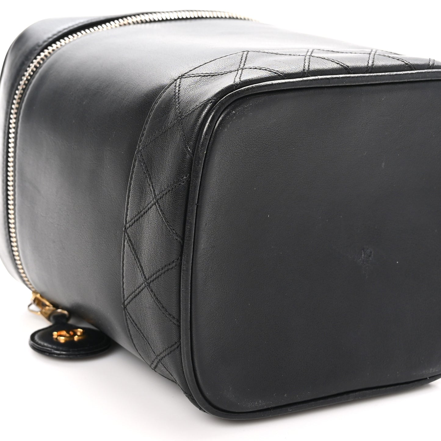 Lambskin Vanity Cosmetic Bag Black