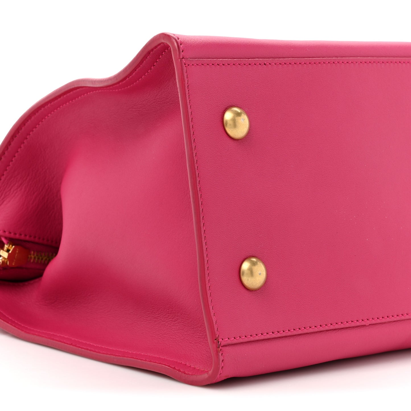 Calfskin Small Classic Y Cabas Fuchsia