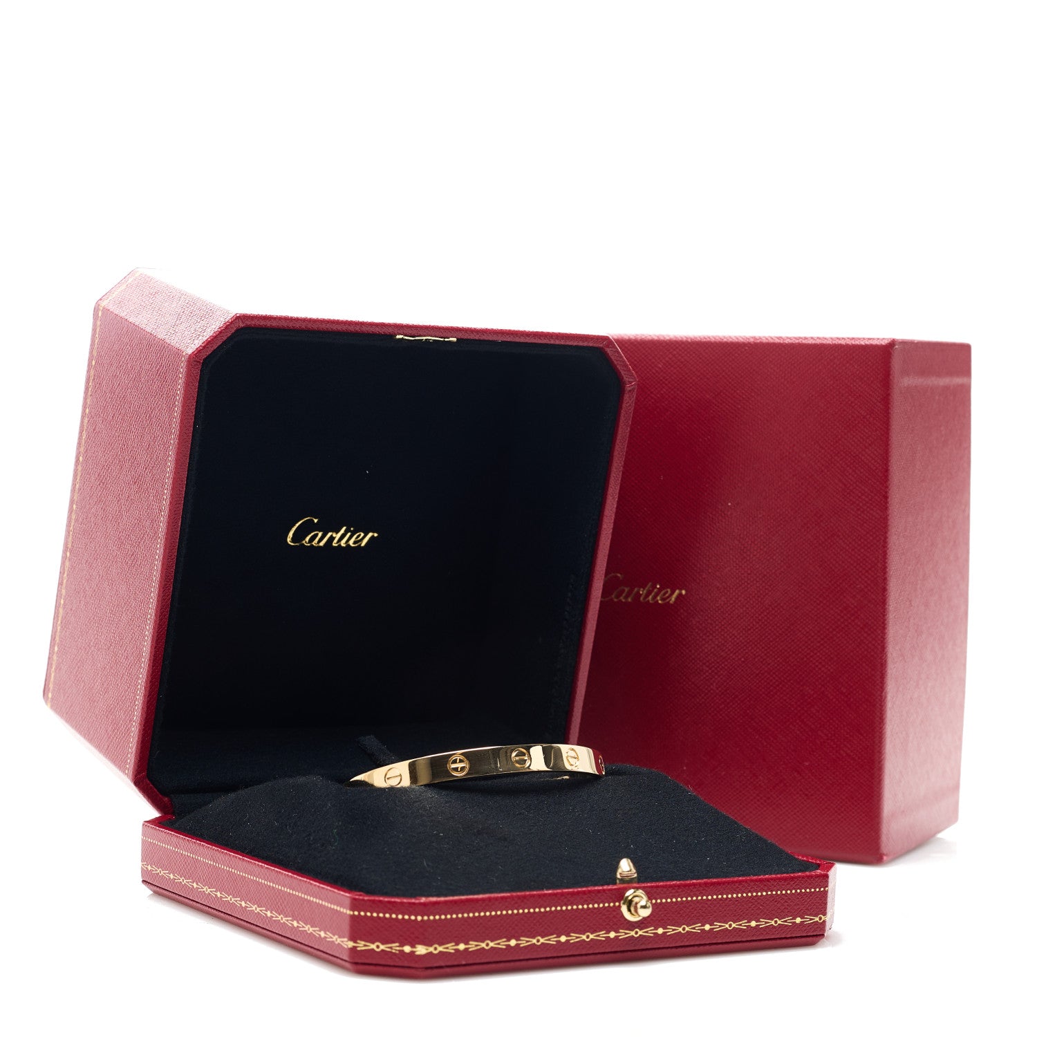 Cartier 18K Yellow Gold LOVE Cuff Bracelet 18 4 of 4