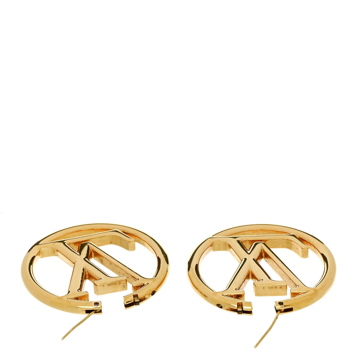 Metal Louise Hoop Earrings Gold