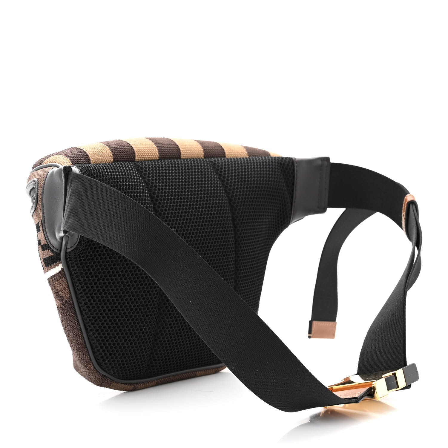 Fendi Vitello Century Maglia Pattern Mix Belt Bag Havana 3 of 10