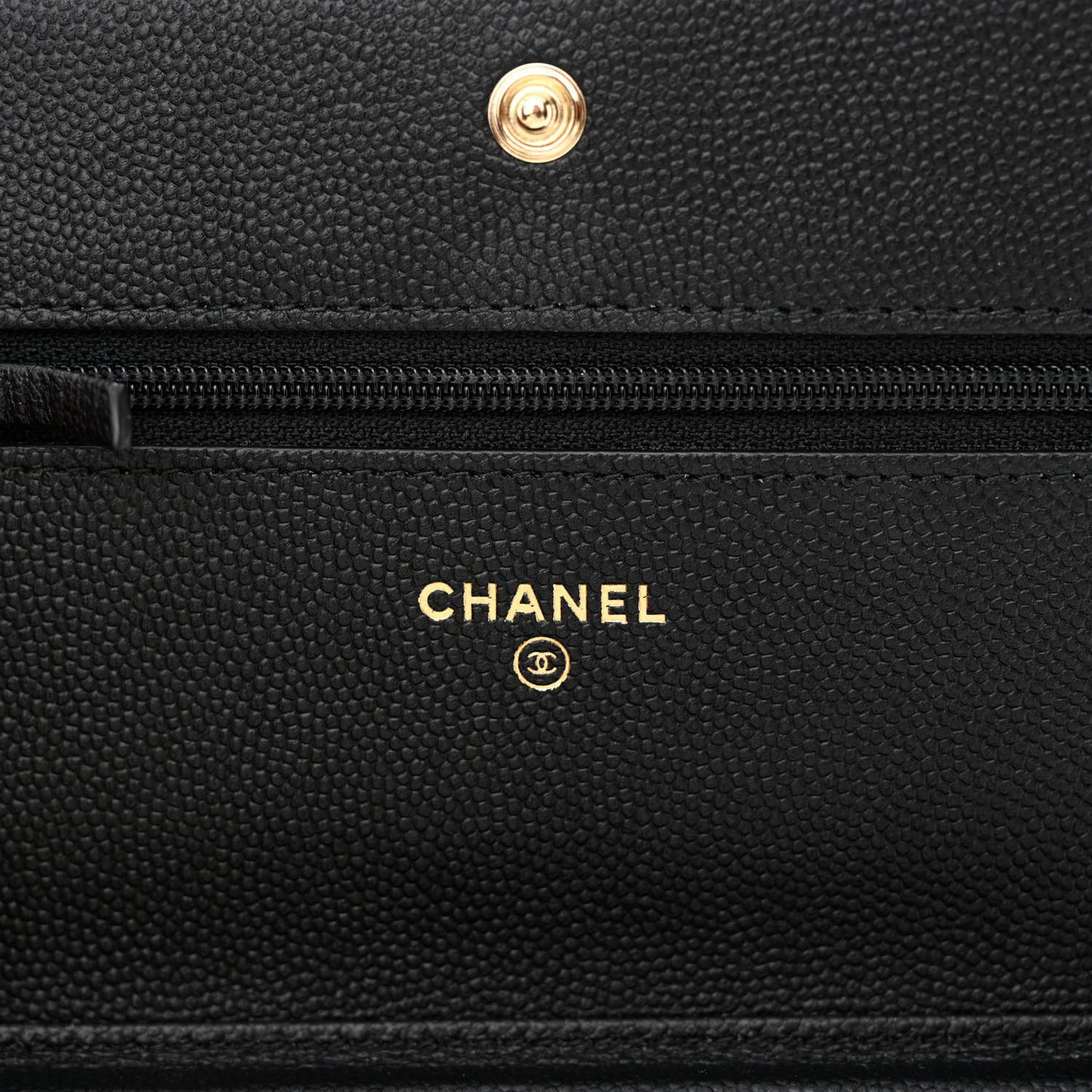 Caviar Quilted Boy Wallet On Chain WOC Black