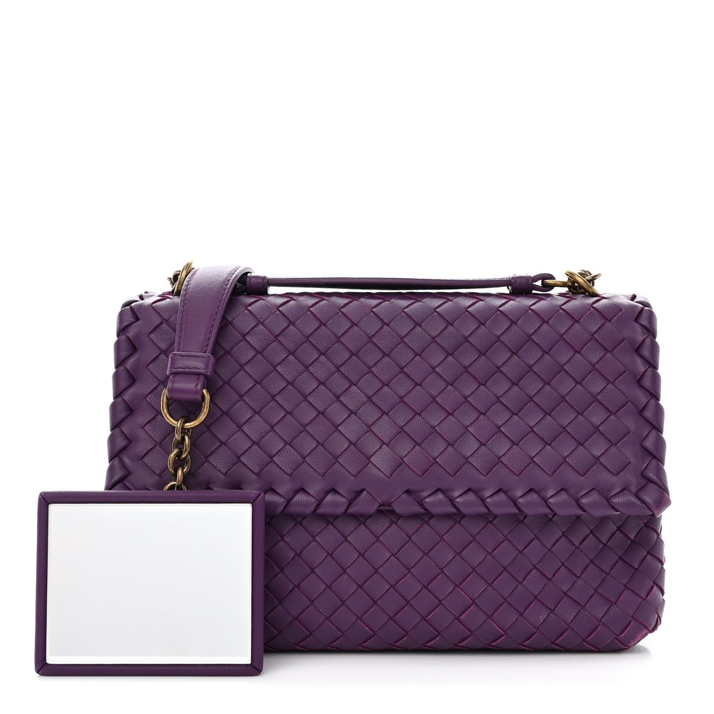 Nappa Intrecciato Small Olimpia Shoulder Bag Byzantine